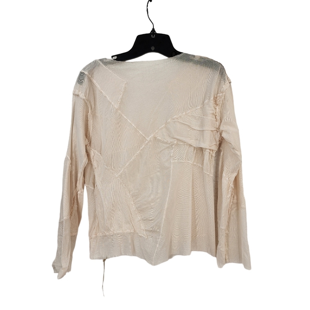 Light Cream Boho Patchwork Pullover Top - Picture 4 of 6
